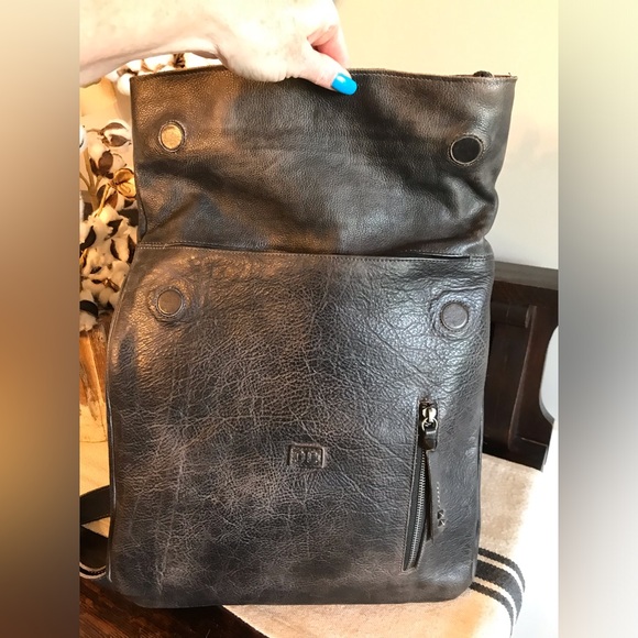 Bed Stu Howie Leather Backpack Black Grey Rustic Rustic Retail $365 - Picture 6 of 14